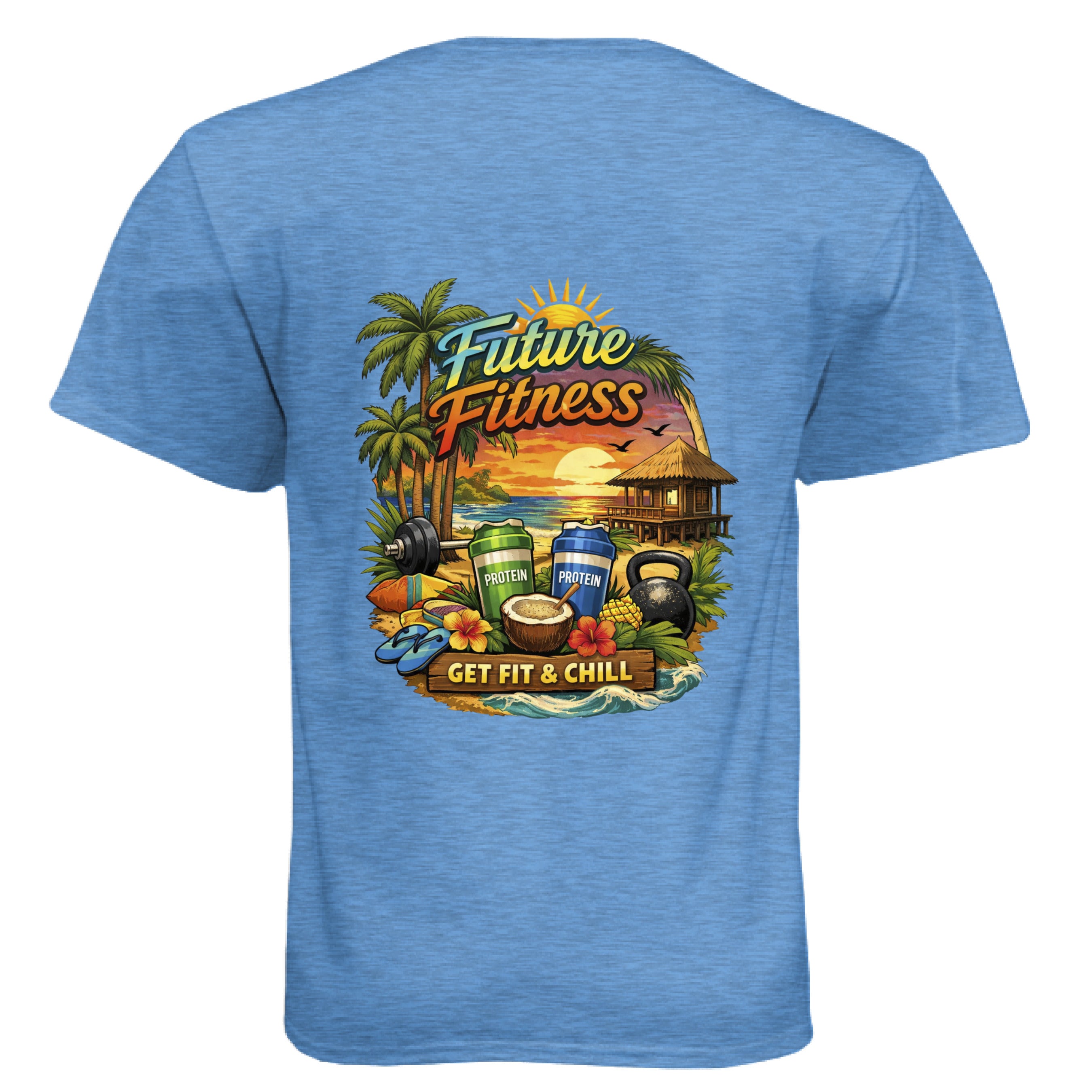 Heather Columbia Blue - BACK